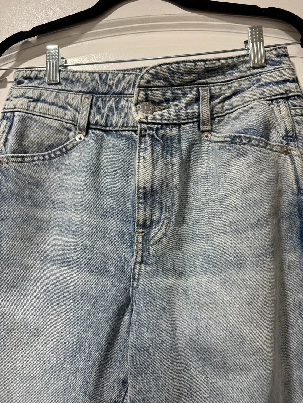 Veronica Beard Light Blue Blake Straight Leg Jeans Pebble Stone - 26